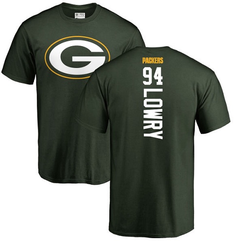 Men Green Bay Packers Green #94 Lowry Dean Backer Nike NFL T Shirt